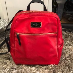 Red Kate Spade backpack